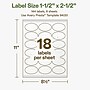 Avery Hemp Oval Laser/Inkjet Multipurpose Labels, 1-1/2" x 2-1/2", Off-White (144/Pack)~#|#~F85DB368-DA48-4C54-99E7455C004BD7A8_sc7