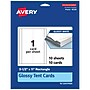 Avery Integrated Cards, 3.5" x 11", Glossy White, 10/Pack (95339)~#|#~F86738E6-90EE-4D77-BA5B7DDB84B56056_sc7