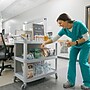 Staples 3-Shelf Polypropylene Mobile Utility Cart with Swivel Wheels, Gray (61257)~#|#~F86A154D-743E-4287-ABE3B23507E8A37E_sc7