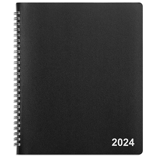 2024 Staples 7" x 9" Monthly Planner, Black (ST5218324) Staples