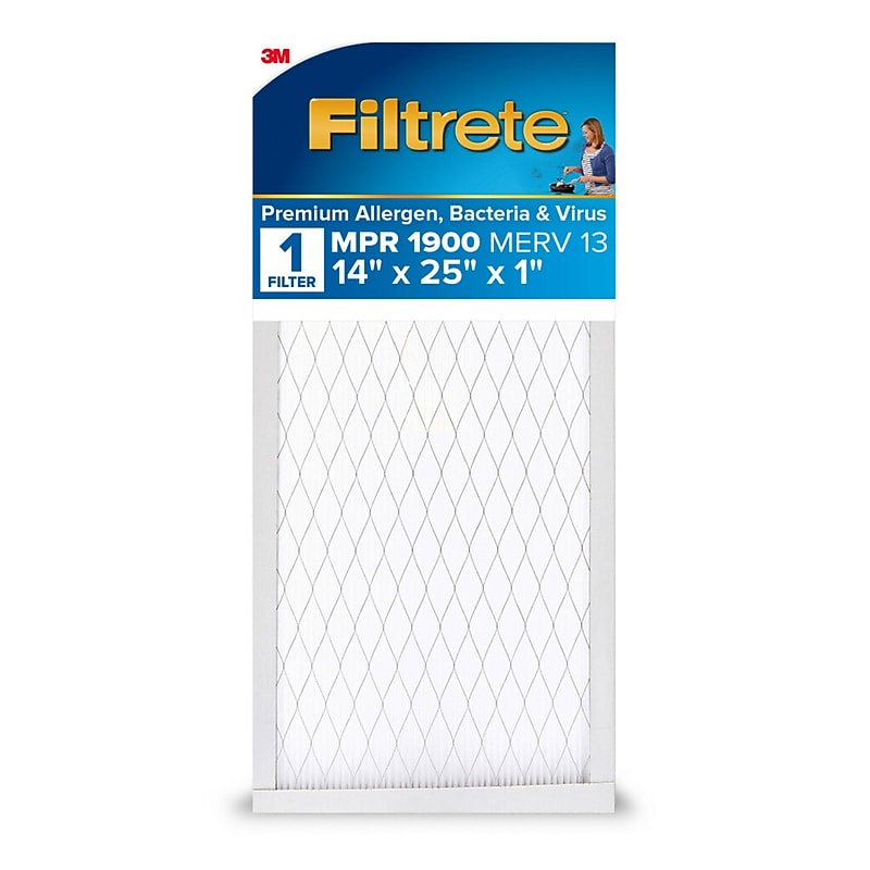 Filtrete High Performance Air Filter, 1900 MPR, 14" x 25" x 1", 4/Carton (UA04-4) image 1