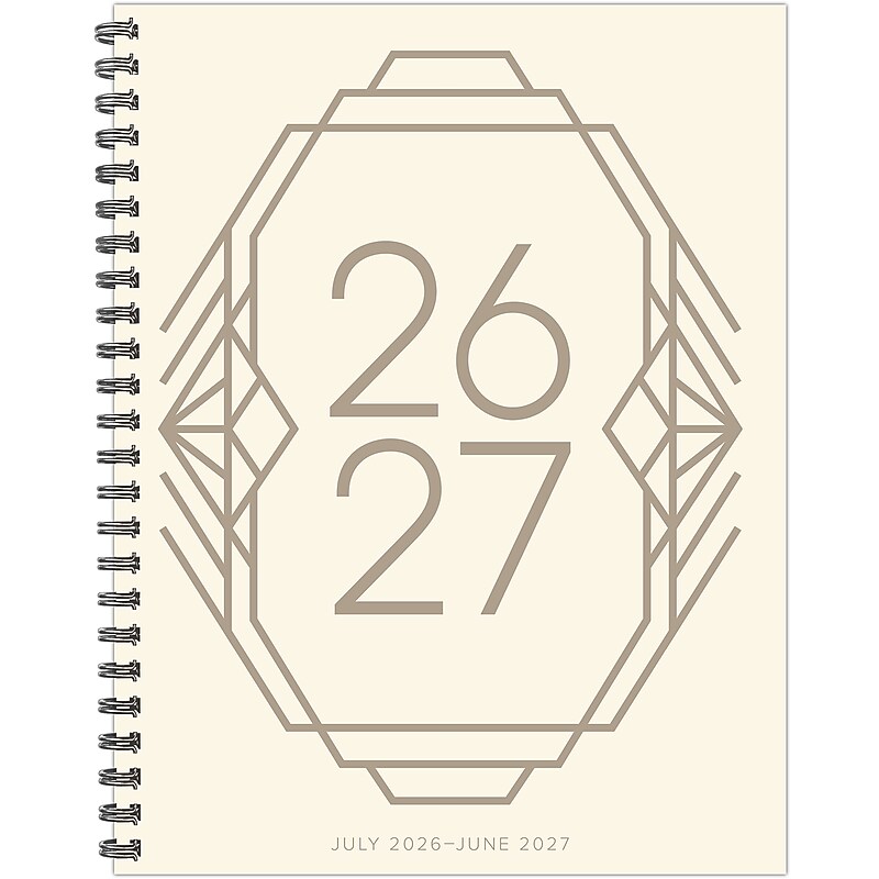 2026-2027 Willow Creek 8.5" x 11" Academic Weekly & Monthly Planner, Champagne Crest (65501) image 1