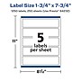 Avery Laser/Inkjet Rectangle Multipurpose Labels, 1.75" x 7.75", White, 1250 Labels/Box (94232)~#|#~F873D292-10AF-4F16-94F530349DCF9BBF_sc7