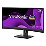 ViewSonic Ergonomic 34" 21:9 Curved UWQHD 4K 100Hz LCD Monitor, Height Adjustable, Docking Station, Black (VG3456CA)~#|#~F8754F86-E494-414B-95729EA1EC82546B_sc7
