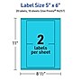 Avery Rectangle Multipurpose Labels, 5" x 6", Bright Blue, 20/Pack (94257)~#|#~F87CD278-0CCE-4DBA-A0F9894E9DA4CFD5_sc7