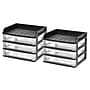 Iris Medium 3-Drawer Desktop Storage, Plastic, Black/Clear, 2/Carton (150181CT)~#|#~F88280BA-109B-4E07-AD5728E31AB44A3E_sc7