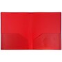 JAM Paper Heavy Duty 2 Pocket Folder, Plastic, Assorted Primary Colors, 12/Pack (383Hrgbyopb)~#|#~F88539AC-5804-4EA9-8A058DD81B8A5119_sc7
