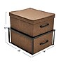 Household Essentials Storage Boxes, Stackable with Black Oak Laminate Top, 2/Set (8019-1)~#|#~F886429B-0EA8-4180-AF3DA6854F1BA75C_sc7