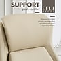 Elle Decor Rivendell AIR Lumbar Ergonomic Faux Leather Swivel Executive Chair, Cream (60124-CRM)~#|#~F889B238-1FCD-468B-95A161F9E7E922B1_sc7