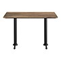 Flash Furniture TopGuard 48" x 30" Rectangular Wood Dining Table with X-Base, Natural/Black Base (ST3048NATT0522)~#|#~F88A211B-A1DF-4622-A00B37D1F27E3781_sc7