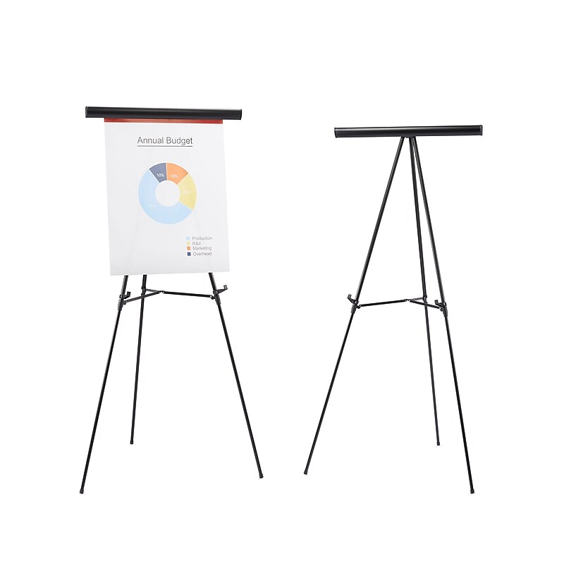 Staples Tri-Lite Display Easel, Black Steel (28220US/50449US) image 1