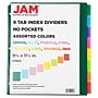 JAM Paper Poly Dividers, 8-Tab, Assorted Colors, 6 Packs (375032922A)~#|#~F8935120-D8D6-4869-9C6F951382F21707_sc7