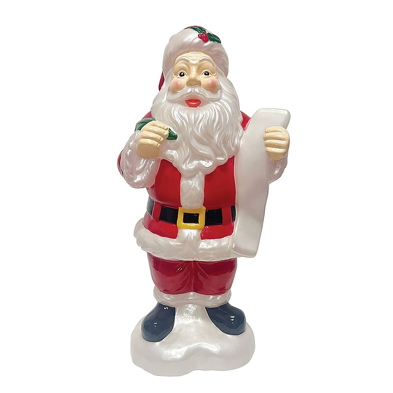 Fraser Hill Farm 33" Santa Holding List Christmas Blow Mold (FFBM-1SNT-RED) image 1