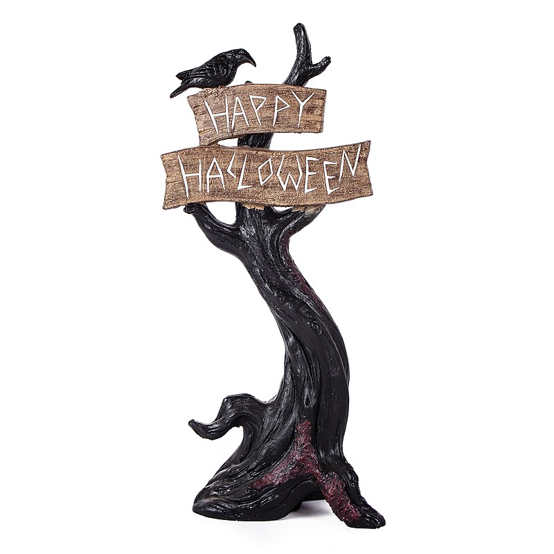 National Tree Company 32" Halloween Tree with Sign (HH75-193197ZBK1) image 1