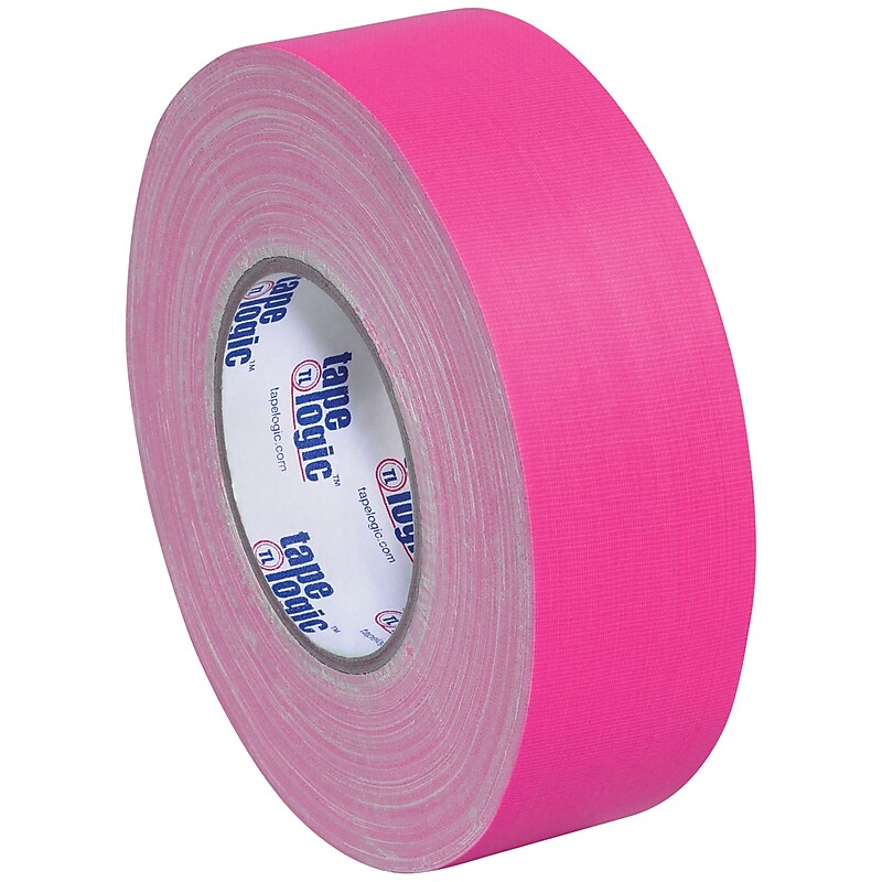 Tape Logic Non-Reflective Gaffers Tape, 2" x 50 yds., Fluorescent Pink, 3/Carton (T9874FP3PK) image 1