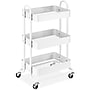 Whitmor 3-Shelf Metal Mobile Kitchen Cart with Lockable Wheels, White (6055-11631-WHT)~#|#~F8981084-59C1-4454-AC35AB4F5AE6C1F3_sc7