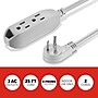 Staples TECH 25' Extension Cord, 3-Outlet, 16 AWG, Gray, 2/Pack (ST62346)~#|#~F89A1DBE-1D6E-4FAE-8B68561F5194DE72_sc7