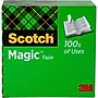 Scotch Magic Transparent Clear Tape, 1" x 72 yds., 1" Core, Clear, 12 Rolls/Pack (T965810)~#|#~F89D64AC-2A50-46CB-9CA088F3056CFA21_sc7
