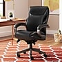 La-Z-Boy Hyland Ergonomic Bonded Leather Swivel Executive Chair, Black/Gray Weathered Wood (CHR10044B)~#|#~F89F651A-F853-4F06-B1E7BA0FFC19C76D_sc7