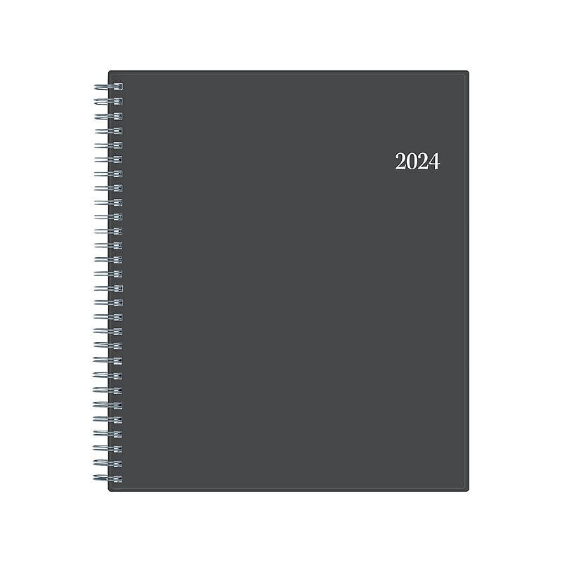 2024 Blue Sky Passages 8" x 10" Monthly Planner, Charcoal Gray (100011-24) image 1