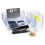 Mind Reader Stackable Plastic Desk Tray Set, Clear, 25 Pieces (DRORG25-CLR)~#|#~F8A88108-8818-4DCD-90B888D6BC2EA73A_sc7