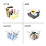 Isaac Jacobs Medium Plastic Storage Bins with Handles, 6" x 7.5" x 8.5", Clear, 4/Pack (PB01-CM4)~#|#~F8A93577-D3D7-4EB4-B3BA1225403C3F7E_sc7