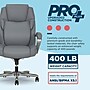 La-Z-Boy Niall AIR Lumbar Pro+ Ergonomic Vegan Leather Executive Big & Tall Chair, 400 lb. Capacity, Cool Gray (60114-CGRY)~#|#~F8AAAAE9-0917-4DFC-88DFF5179298C917_sc7