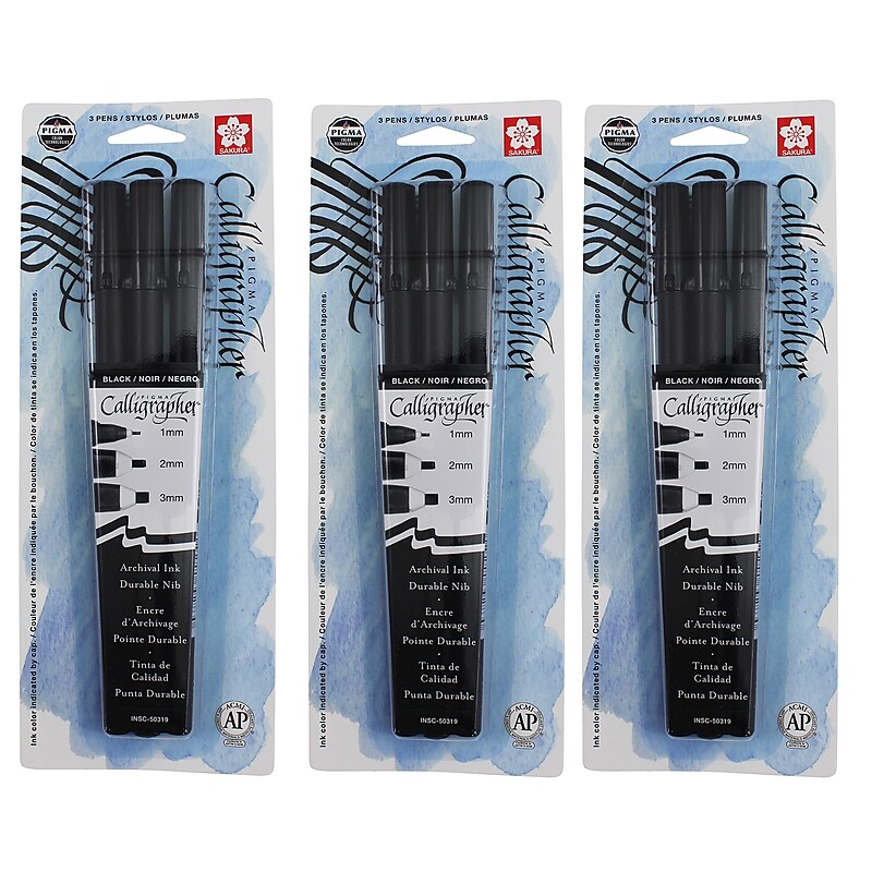 Sakura Pigma, Liquid Ink, Black Ink, 3/Bundle (SAK50319-3) image 1