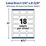 Avery Laser/Inkjet Multipurpose Rectangle Labels, 1.25" x 2.375", White, 1800 Labels/Box (94227)~#|#~F8B2A698-4AC0-4984-AFC03B5D2F1F4693_sc7
