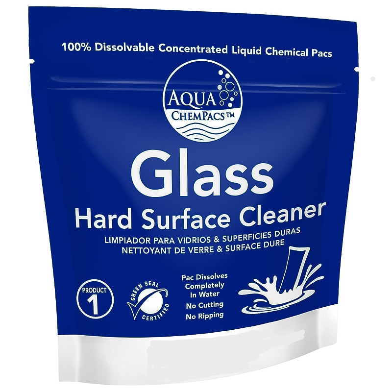 Aqua Chempacs Glass Hard Surface Cleaner, 20 Pods/Bag (9320954) image 1
