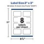 Avery Laser/Inkjet Decorative Edge Waterproof Multipurpose Labels, 3"  x 2", White, 80/Pack (94267)~#|#~F8B51684-6AAF-4025-A76A1AC838E6B8E0_sc7