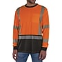 Ergodyne GloWear 8371BK High Visibility Long Sleeve Black Bottom T-Shirt, ANSI Type R Class 3, Orange, X-Large (22305)~#|#~F8B66257-CC0E-49CD-BC9CA78E42D1ADD9_sc7