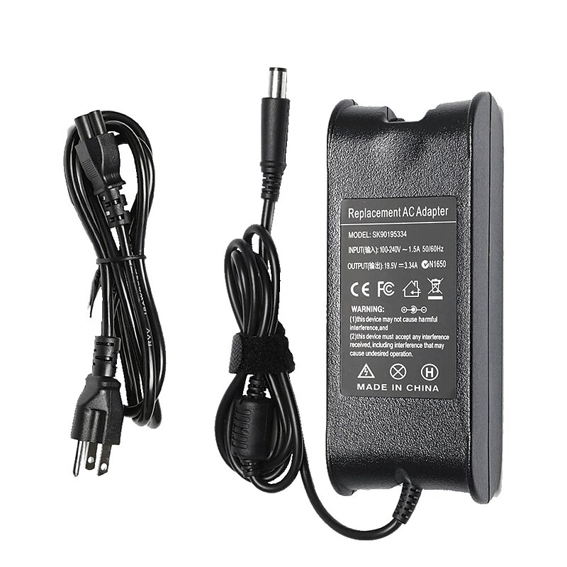 Dell 65W Laptop AC Adapter Charger for Dell Latitude/Inspiron/XPS Laptop, Black (310-3149) image 1