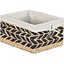 Household Essentials Double Chevron Cattail/Paper Storage Basket, Light Beige/Black (ML-6741)~#|#~F8C6289B-CDD2-459B-ACD744BAFEA5D639_sc7