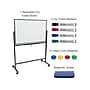 Excello Global Products Double Sided Magnetic Steel Mobile Dry-Erase Whiteboard, Aluminum Frame, 4' x 3' (EGP-HD-0066-BK)~#|#~F8CC95F8-9F94-4A50-8F458512CC5884FA_sc7