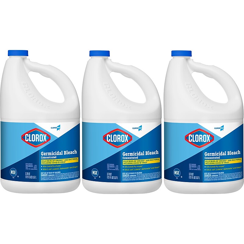 Clorox CloroxPro™ Germicidal Concentrated Bleach, 121 oz., 3/Carton (30966CT) image 1