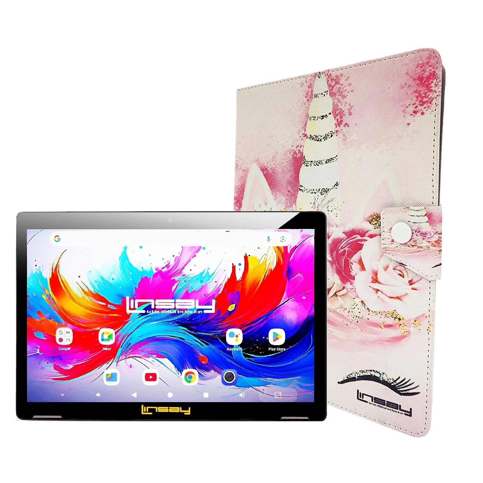 Linsay F10 Series 10.1″ Tablet, Wi-Fi, Octa Core, 256GB eMMC, Android 15, with Unicorn Case (F10XIPGCUNIPLUS) Sansujyuku sansujyuku.com