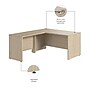 Bush Business Furniture Studio C 60"W L Shaped Desk with Return, Natural Elm (STC050NE)~#|#~F8E94FAA-ECB4-407B-9C439D43CABCF6F6_sc7