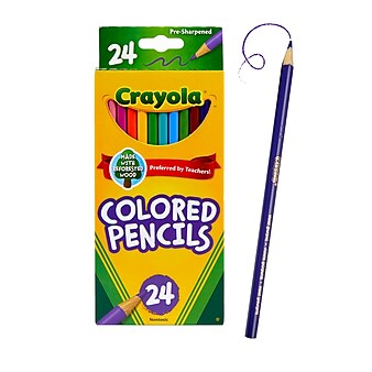 Crayola Kids' Colored Pencils, Assorted Colors, 24/Box (68-4024)