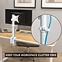 Mount-It! Adjustable Single Monitor Desk Mount, 17" to 32", 19.8 lbs., White (MI-1706WHT)~#|#~F8EE0984-7A2C-4BD3-9056D9753DE290BC_sc7