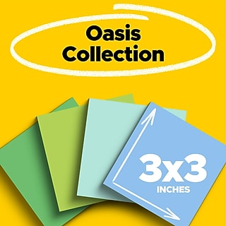 Post-it Recycled Super Sticky Notes, 3" x 3", Oasis Collection, 70 Sheets/Pad, 24 Pads/Pack (654R-24SST-CP)~#|#~F8F9E6D5-5322-4575-8B9103CA9B64BEB2_sc7