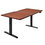 Mount-It! Dual Motor 60"W Electric Adjustable Standing Desk, Hazelnut Brown/Black (MI-18125)~#|#~F8FA3B12-C9FC-420C-B11D8F756891EF98_sc7