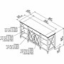 Bush Furniture Key West Console TV Stand, Screens up to 65", Washed Gray (KWV160WG-03)~#|#~F902304D-4AAC-4133-B294D22282C1B3CB_sc7