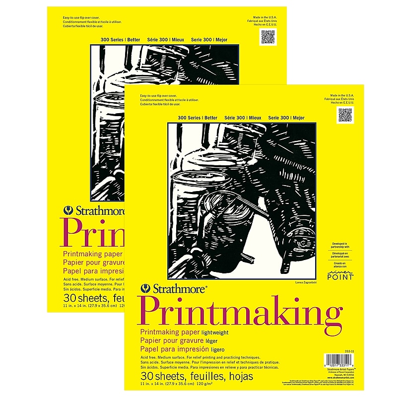 Strathmore 300 Series 11" x 14" Sketch Pad, 30 Sheets/Pad, 2/Bundle (STTP33311-2) image 1