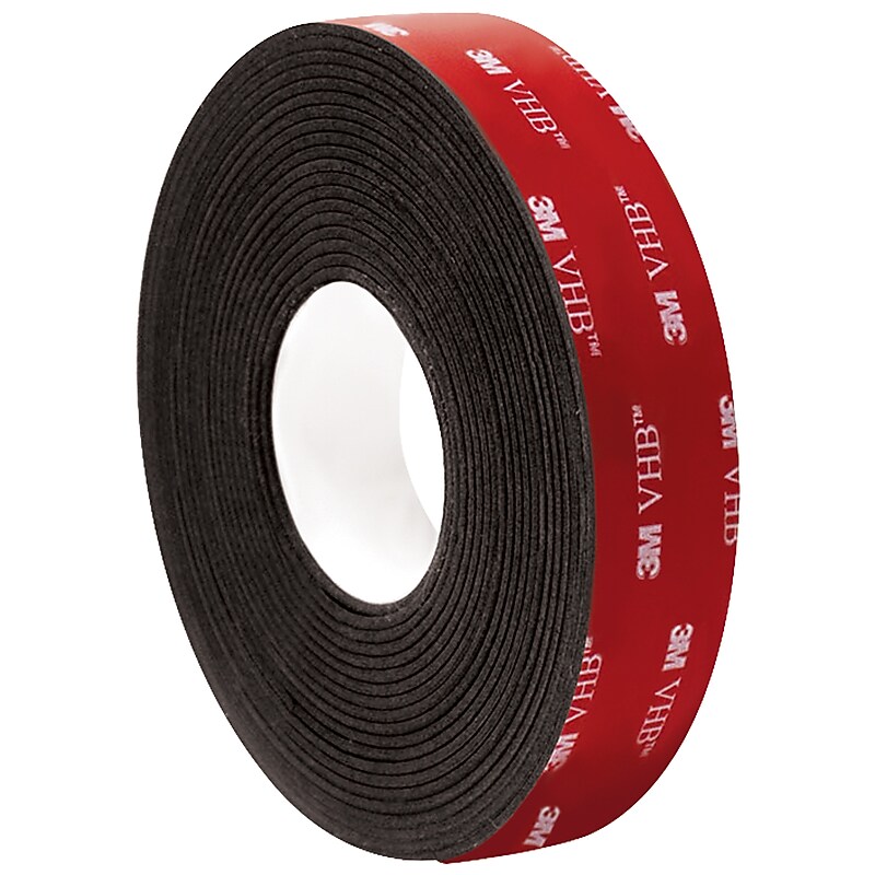 3M 5962 VHB Double Sided Tape, 1" x 5 yds., Black (VHB596201R) image 1