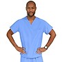 Medline PerforMAX Unisex Reversible 1-Pocket V-Neck Scrub Top, Small, Ceil Blue (810NTHS-CM)~#|#~F90C934E-0449-4A9C-AD7A3C84C041F7CF_sc7