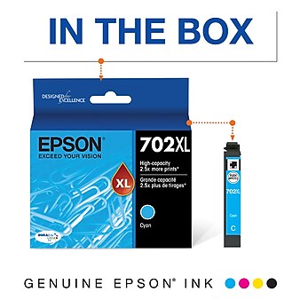 Epson T702XL Cyan High Yield Ink Cartridge (T702XL220-S)