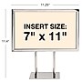 Global Printed Products Horizontal Generic Holder, 7" x 11", Table Top/Countertop, Silver Metal (CTSGN-7X11)~#|#~F9109907-1782-434A-A2E387392BA893CD_sc7