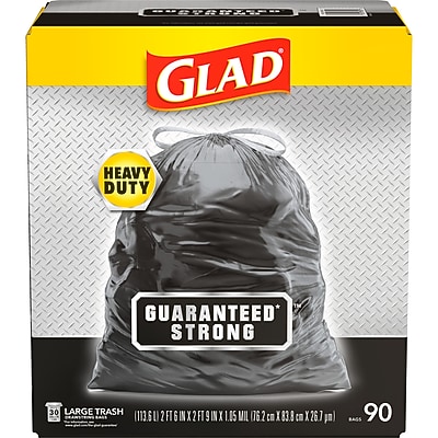 Glad 30-Gal. ForceFlex Drawstring Trash Bags - 90CT