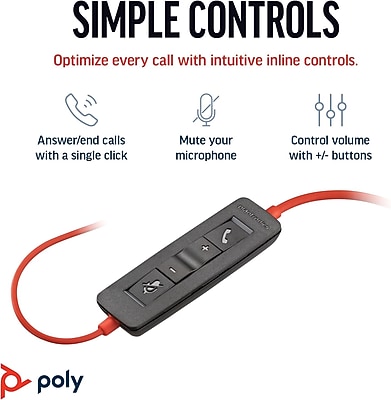 Poly Blackwire 3320 Binaural Wired Headset